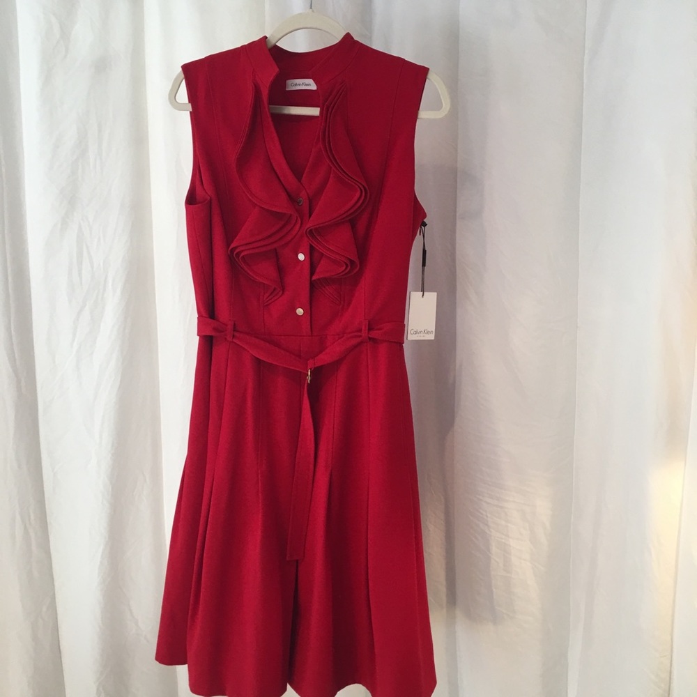 NWT Calvin Klein Beautiful Red Dress